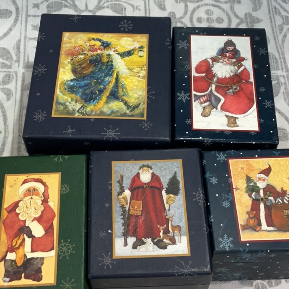 5 Christmas ornaments made by Lang 2000